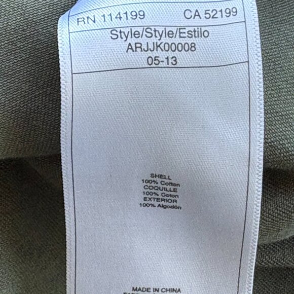 Roxy Olive Green Boho Embroidered Jacket, Hood and Front Pockets, Drawstring, M - Picture 6 of 9